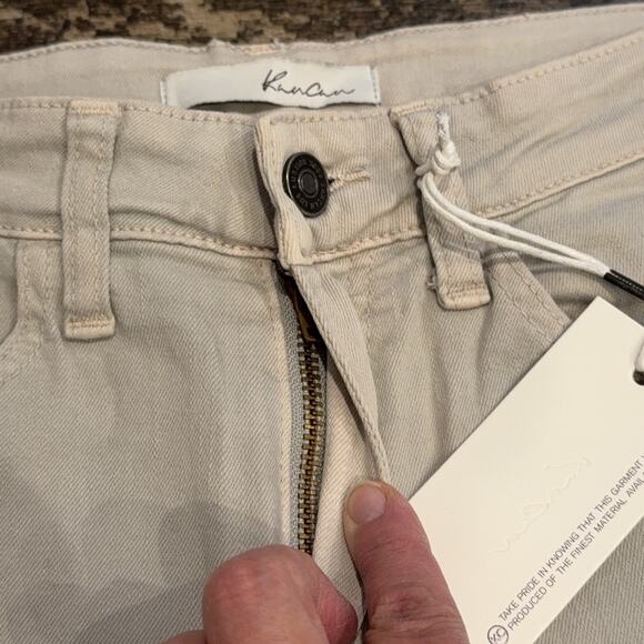 KanCan Jeans Womens 5 26 Beige Distressed Skinny Knee Rip‎ Stretch KC7210LG NWT - Picture 5 of 16